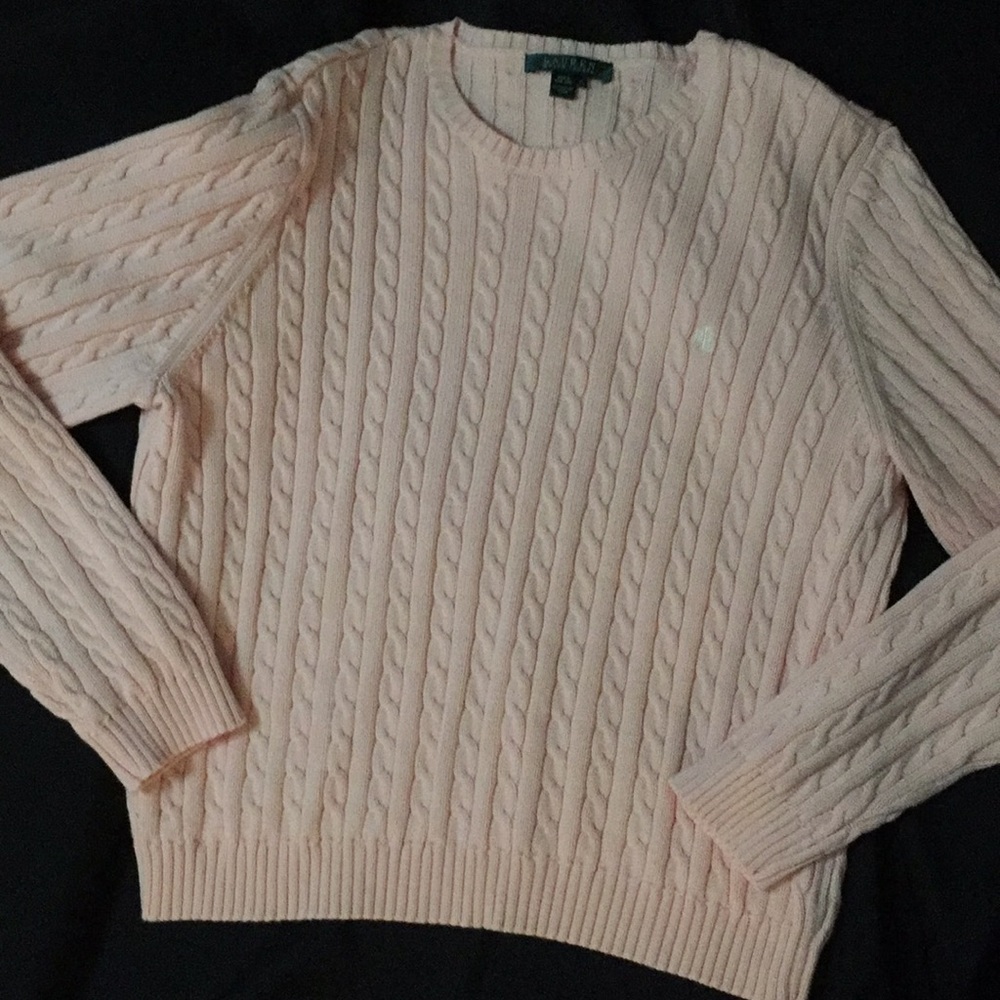 Lovely Pink Ralph Lauren Sweater Size XL